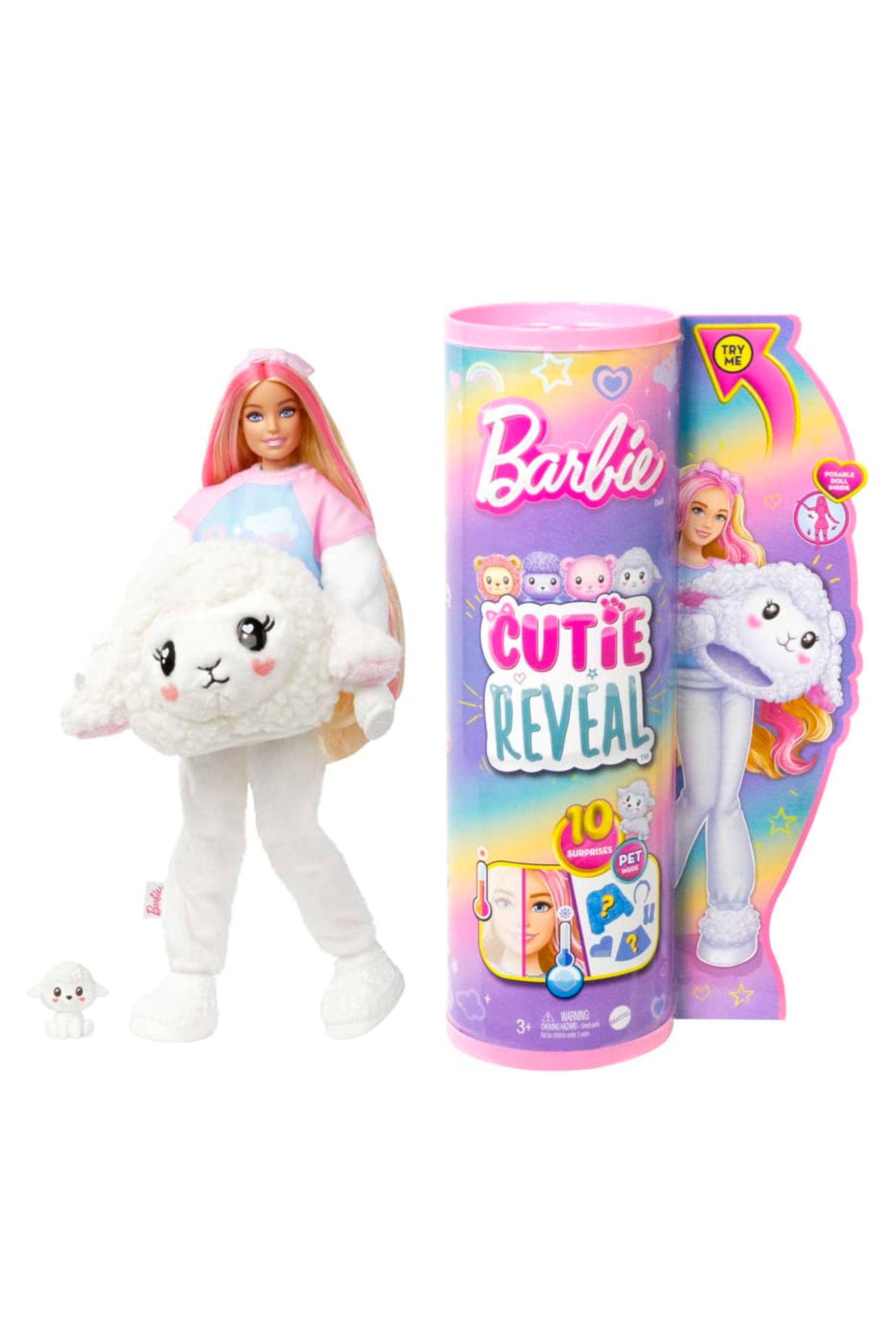 barbie cutie reveal doll in a lamb costume